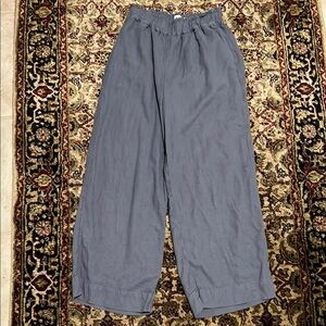 Abercrombie & Fitch Linen Blend High Rise Pull On Pants Size Small Ankle